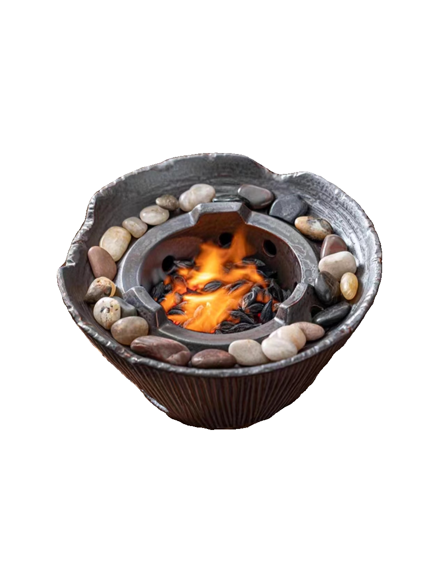 销围炉煮茶陶土炭炉子家用烤茶工具户外功夫炭火茶炉w65-03品