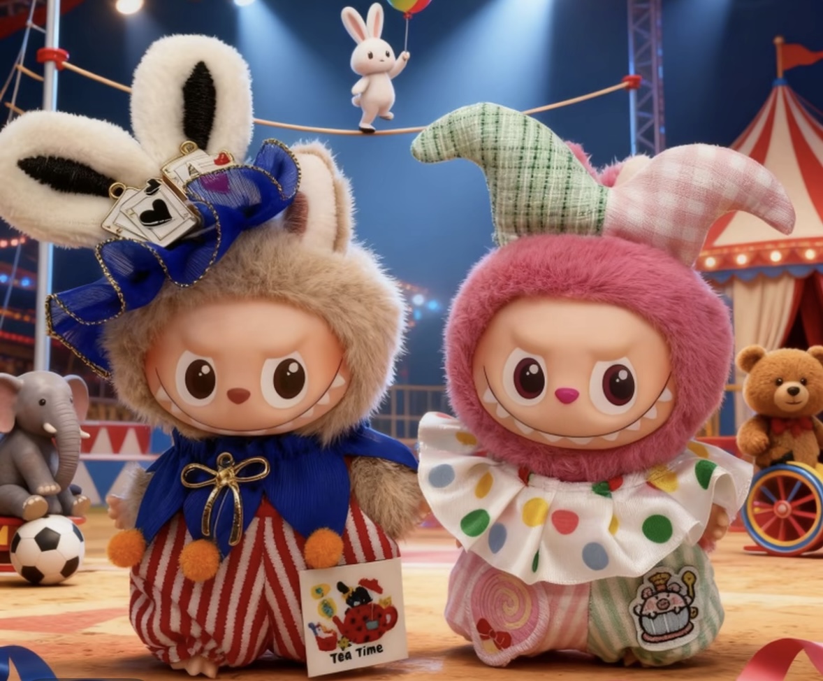 4代lbb衣服小丑装娃衣拉布布10cm公仔着替4.0玩偶拉布布万圣节衣