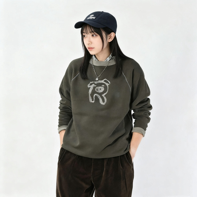 日系小众贵牌45R男女同款卫衣