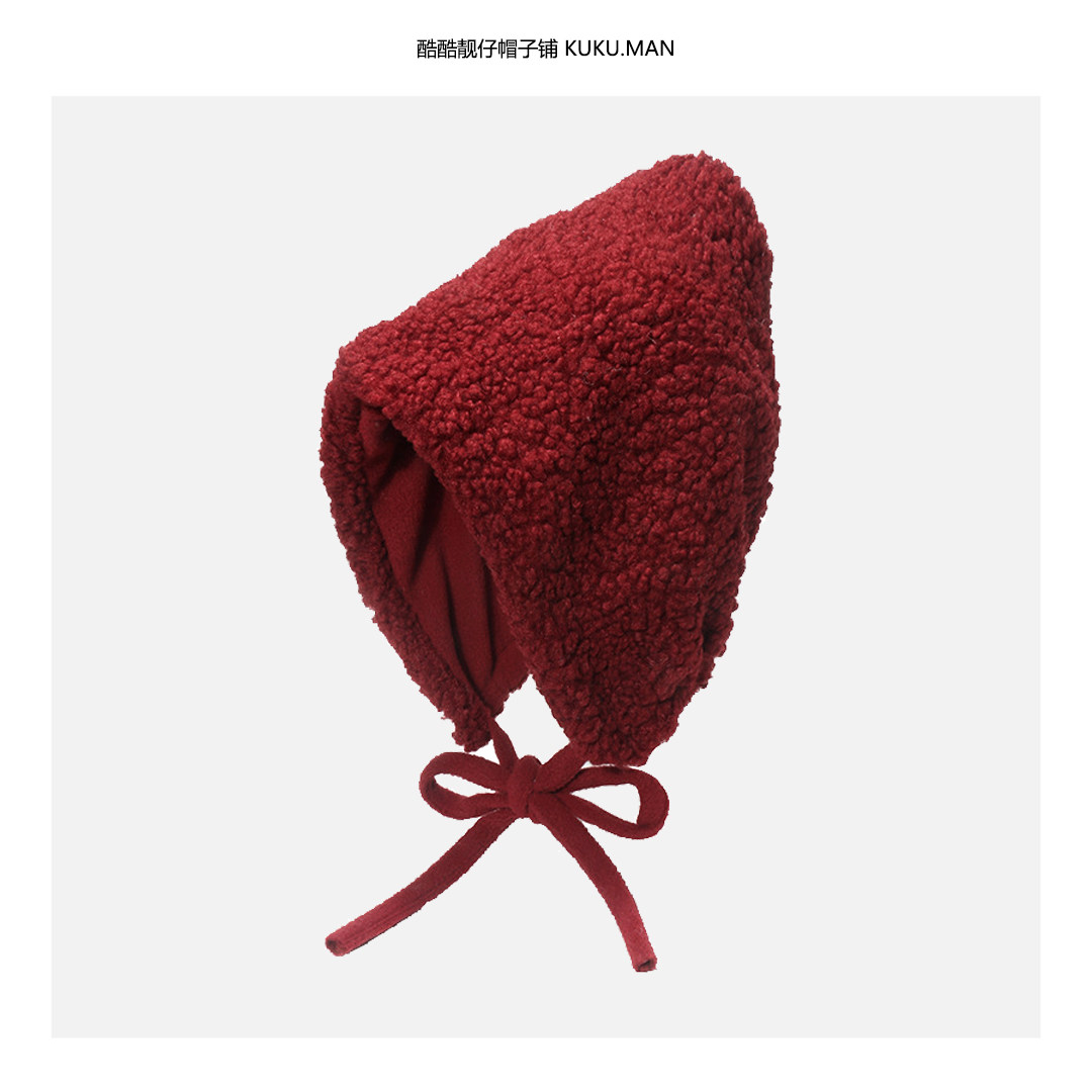 羊羔绒小红帽加厚护耳可爱雷锋帽