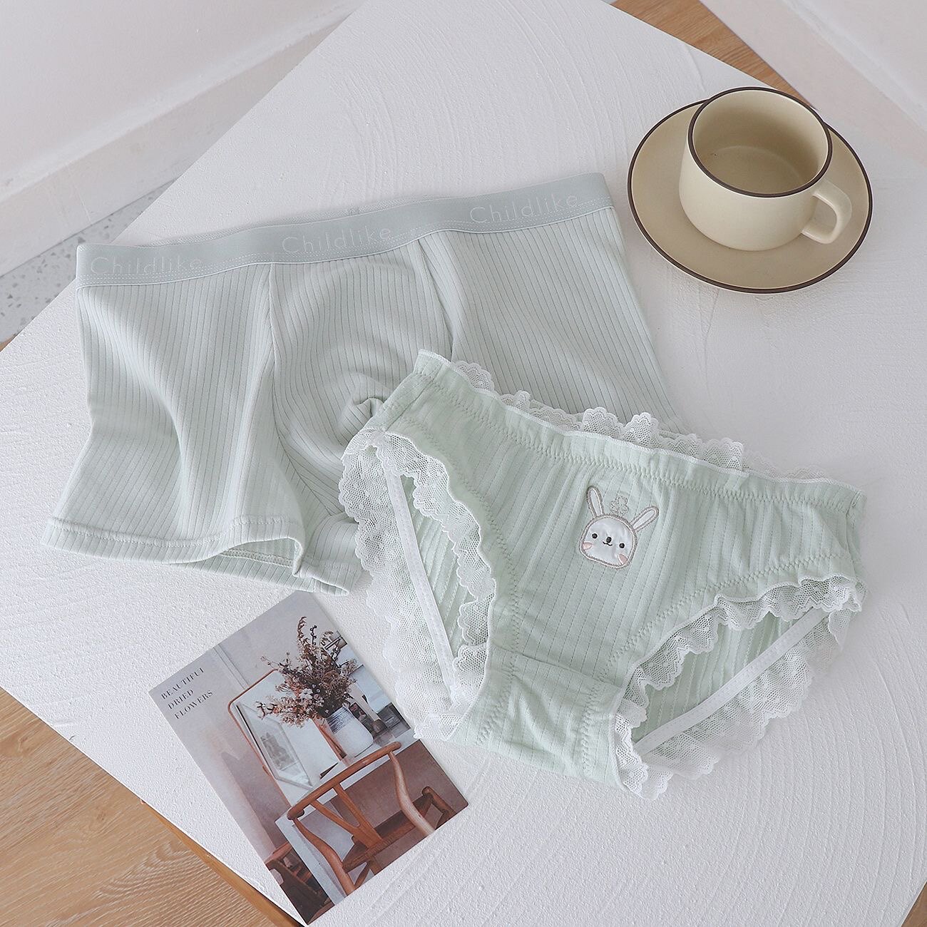 新款情侣内裤纯棉一男一女情侣款学生党礼物撩人可爱裤头内衣套装