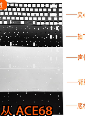 MCHOSE迈从Ace68磁轴键盘专用声音包PORON夹心棉IXPE轴下PET声优