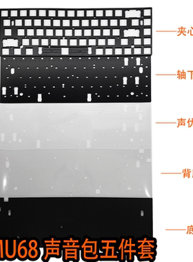 艾岩IYX-MU68/MU68PRO电竞磁轴键盘声音包PORON夹心IXPE轴下垫PET