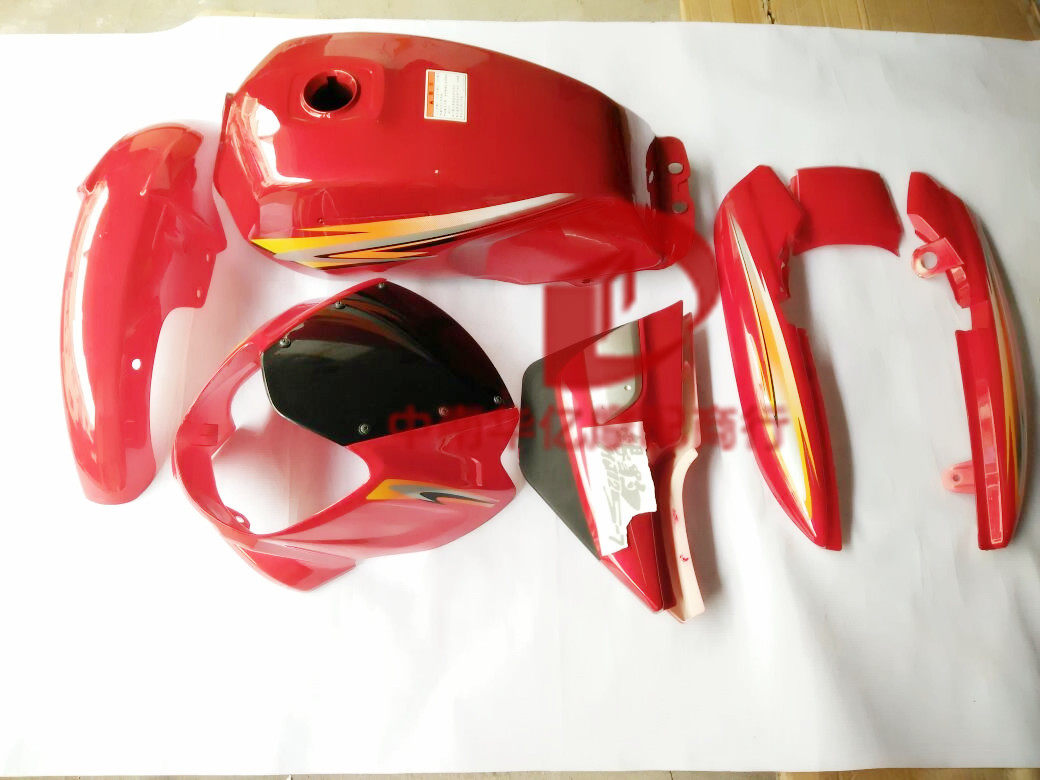 适用钻豹HJ125K-2 银豹HJ125-A/7A 燃油箱 油壶全车塑料套件