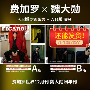 飞机盒【魏大勋A/B封面+赠官方海报2张 】 Madame Figaro Hommes世界 费加罗男士杂志2023年12月 时尚潮流明星期刊