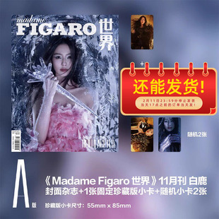 Madame FIGARO 费加罗世界杂志 2024年11月刊上 封面白鹿 内文 关晓彤 张若昀 明星时尚潮流期刊杂志