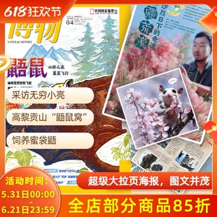 【内含无穷小亮】博物杂志2026年4月主题:鼯鼠 山林之夜 翼装飞行 林海雪原智取飞鼠 中国国家地理青少年版自然科学探索科普百科