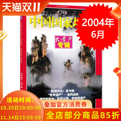 中国国家地理杂志 2004年6月号总第524期 大遗产专辑 正版现货自然地理旅游旅行景观文化历史人文科普知识书籍期刊