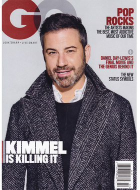 【轻微磨损】英文版 智族GQ 绅士杂志 2018年2月号 封面Jimmy Kimmel吉米坎摩尔