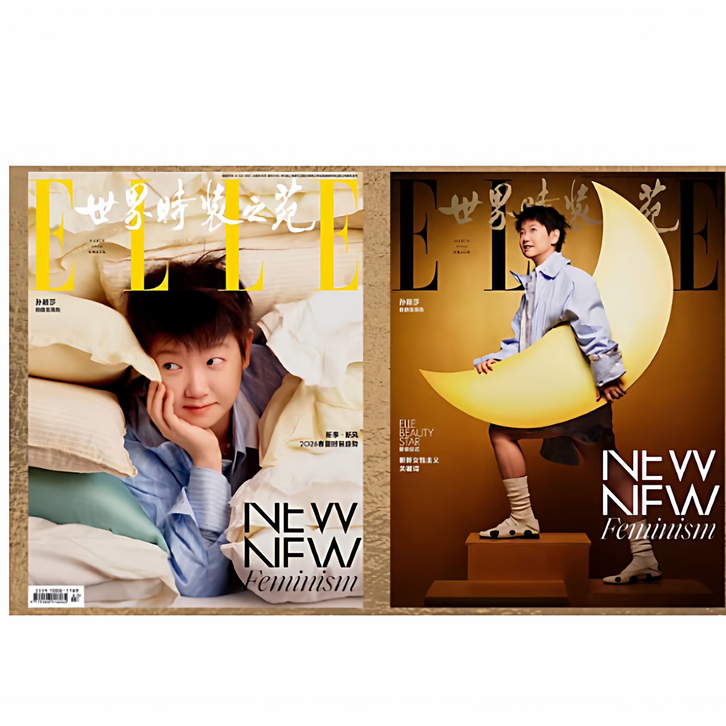 【单期可选】ELLE世界时装之苑杂志2026年3月封面迪丽热巴/孙颖莎  刘诗诗/姚晨王源雎晓雯肖战时尚服饰美容手帐素材