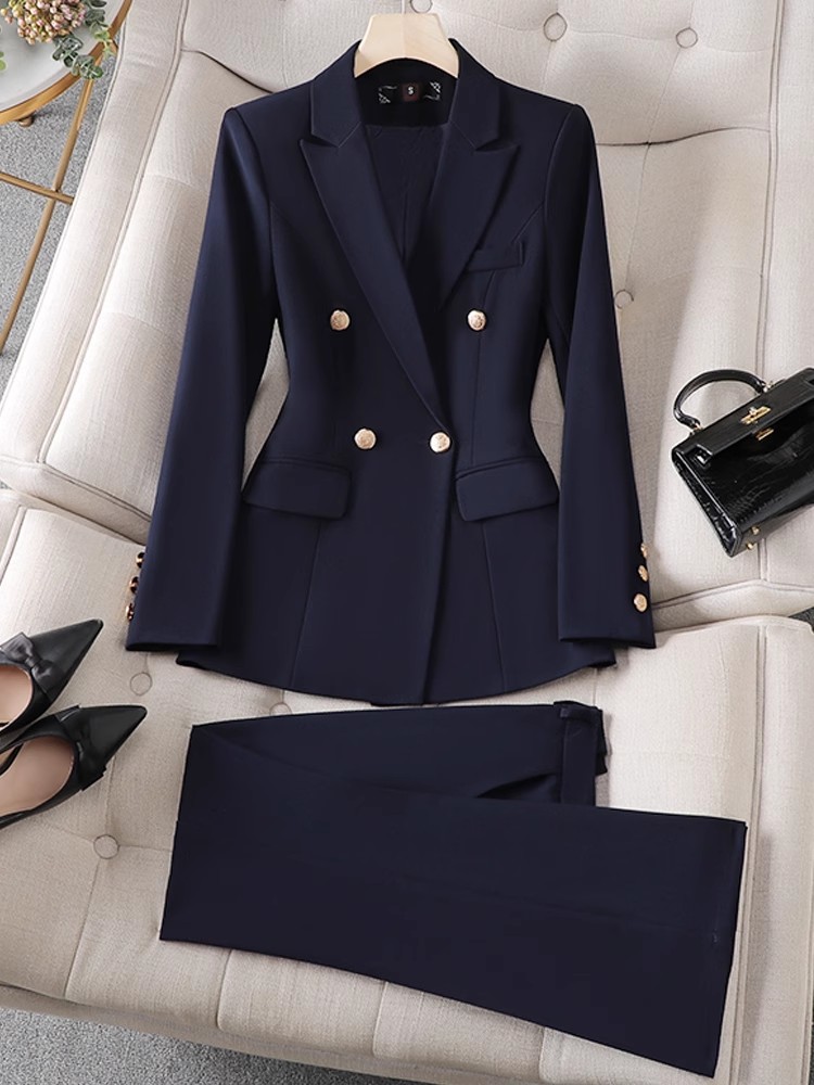 高端西装套装女春秋2025新款气质职业装女神范公务员西服套装正装