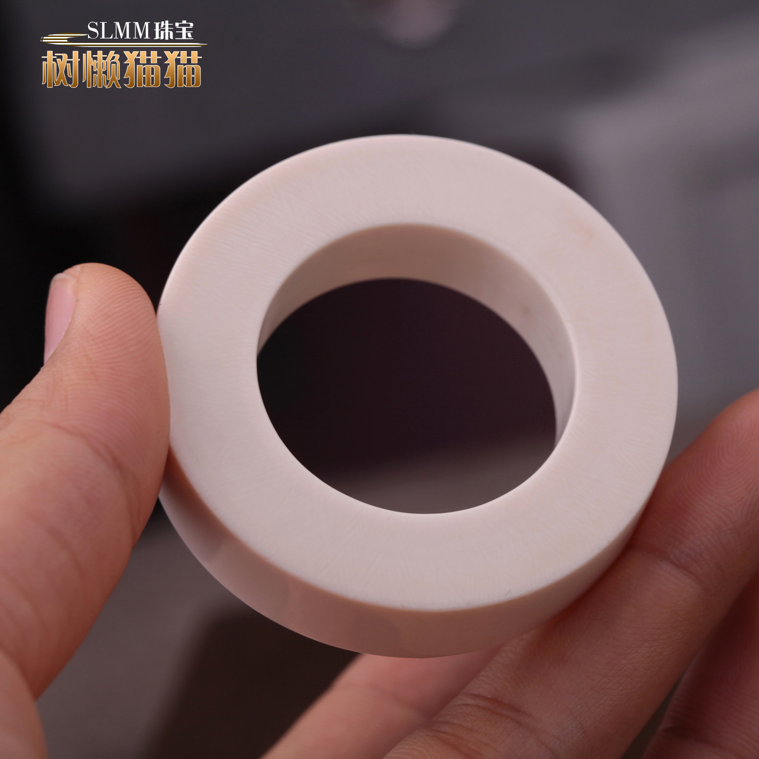 树懒猫猫 保真猛犸象牙平安扣面包圈精品芯料冰牙挂件大孔平安扣