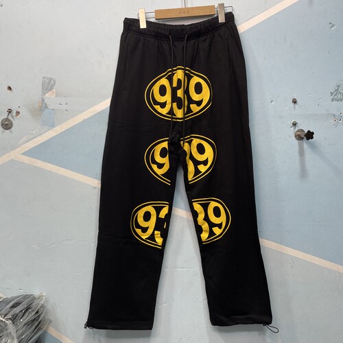 939印花休闲卫裤潮男女港风宽松帅气个性潮牌直筒阔腿裤子