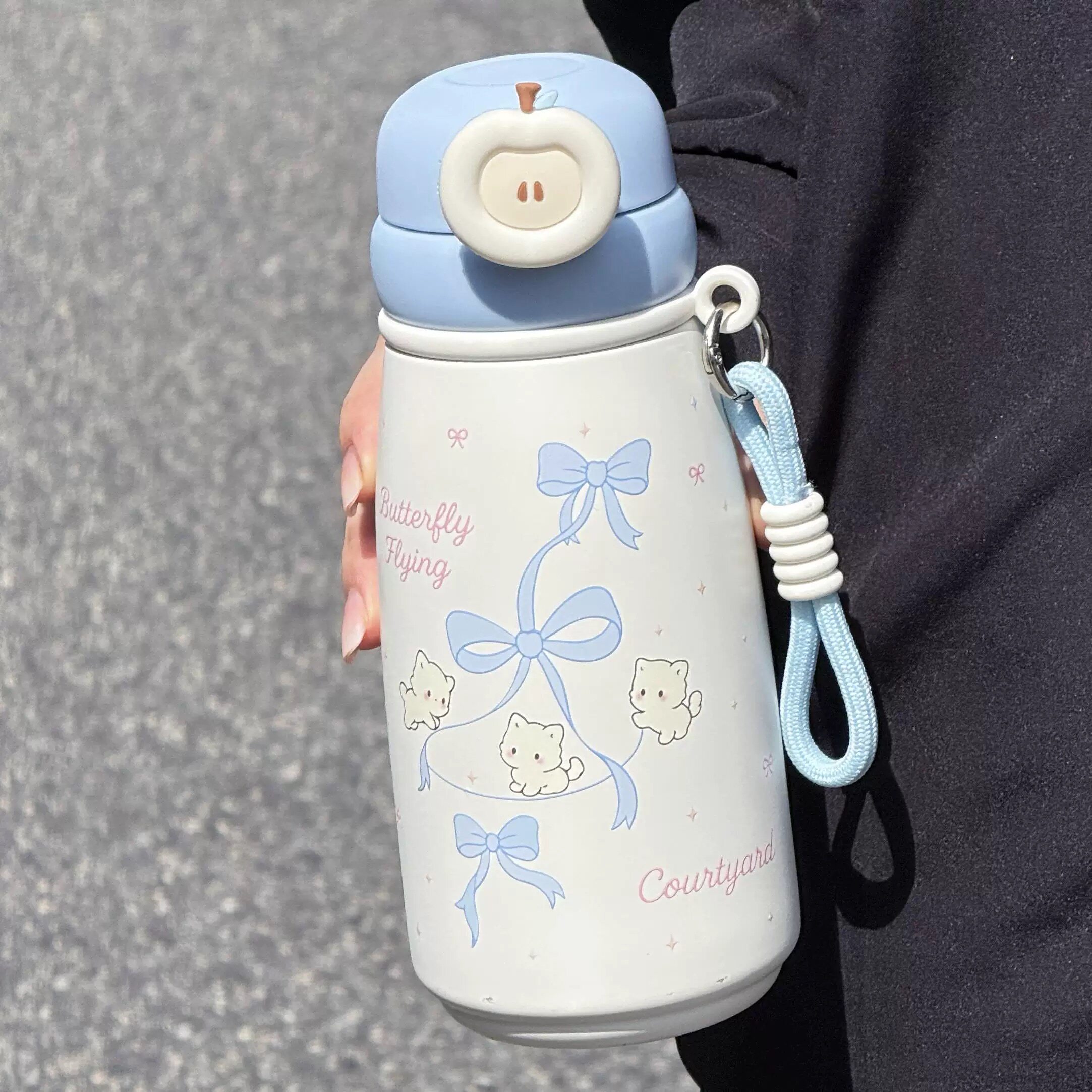 2025新款可爱卡通保温杯女生大容量弹跳盖便携水杯学生少女心杯子