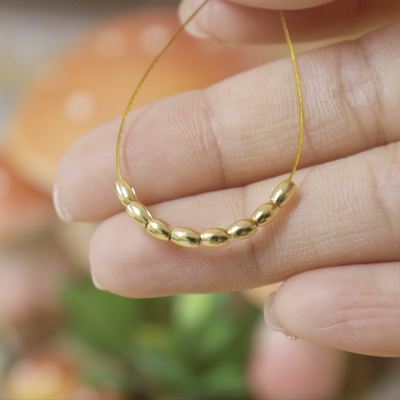 【米珠】铜镀18k真金色隔珠散珠米粒状小珠子diy串珠手链项链配珠