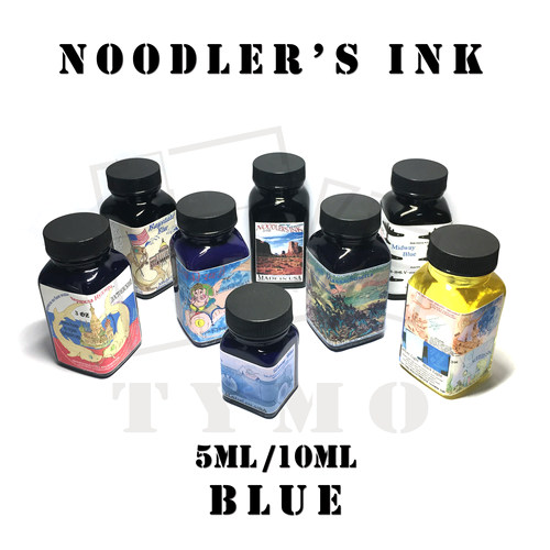 Noodler's Ink鲶鱼墨水|蓝色墨水 蓝魂|纳瓦绿松石试色分装蓝色系