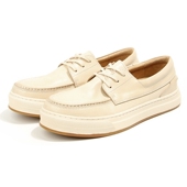 植鞣皮原色手工男鞋 舒适透气英伦青年鞋 赤脚夏季 复古帆船鞋 单鞋 潮