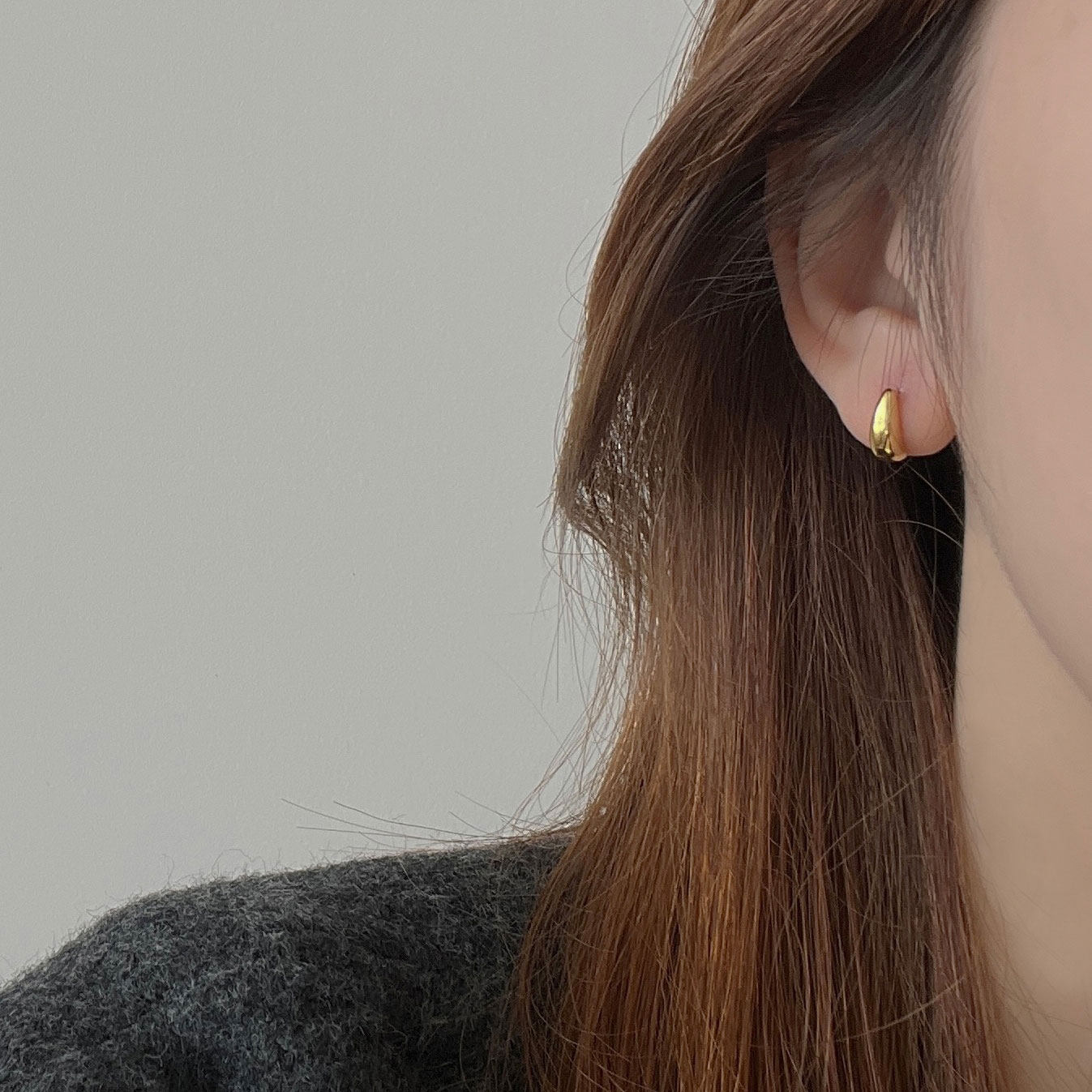 钛钢耳饰 法式小豆豆耳钉女简约小众水滴形素圈耳扣百搭耳环耳饰,饰品/流行首饰/时尚饰品新,耳钉,淘宝优惠券,粉丝福利购,淘宝优惠卷