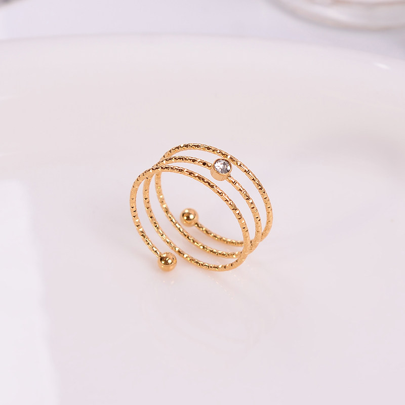 钛钢戒指 超精美多层车花叠戴戒指女轻奢百搭高颜值指环手饰品