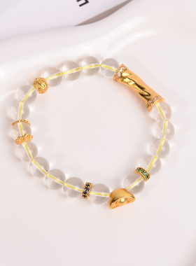 铜合金手链 好运高级感弯管小元宝手链女新中式手串轻奢叠戴手饰