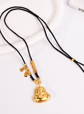 铜合金项链 新中式编织佛公项链女轻奢高定精美衣服配饰送人礼物