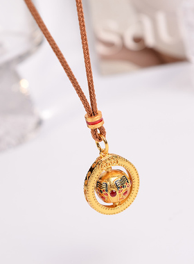 铜合金项链 新中式扎基拉姆有球必应吞金兽项链女守护神衣服配饰