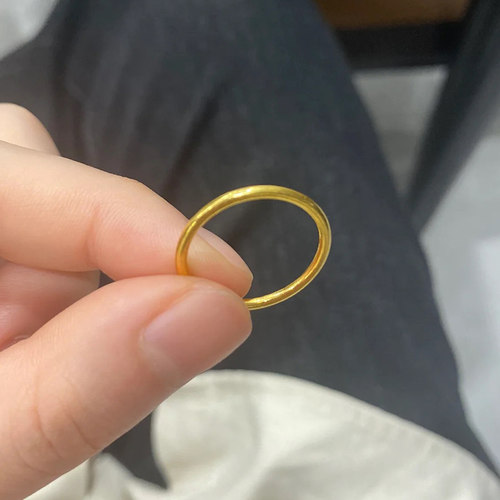 古法光圈指环小众设计感百搭戒指