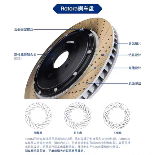 Rotora高性能刹车盘高碳热处理分体盘改装盘