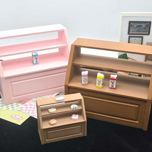 食玩展示架微缩家具娃屋仿真3D打印蛋糕柜过家家玩具桌面摆件
