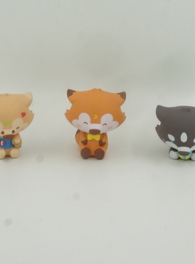 正版散货 OKLUNA 月光小狐狸幼稚园系列 设计公仔摆件