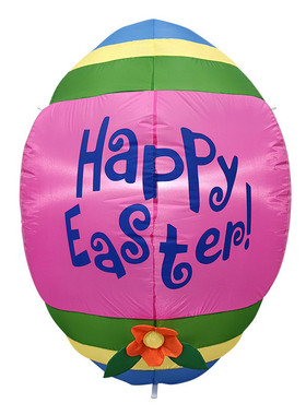 复活节4尺蛋气模派对聚会装饰led发光道具复活节庭院充气摆件