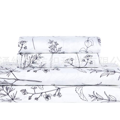维四件套外贸家纺树枝印花欧床单床笠热卖款sheet sets