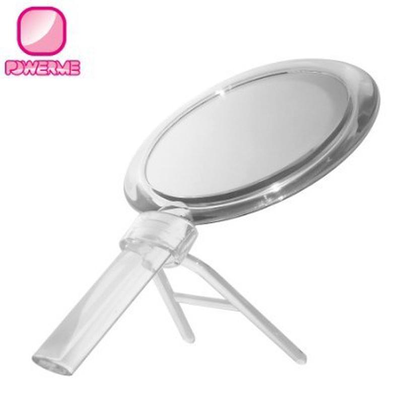 【双面】透明热卖手柄镜 带支脚 15x放大双面台式镜 美妆镜