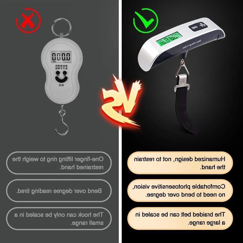 50kg/110lb Portable Electronic Hand Luggage Scale LCD Digita