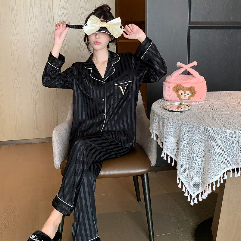 2025新款情侣睡衣女春秋冰丝长袖女款男士夏季高级感家居服套装,女士内衣/男士内衣/家居服,睡衣/家居服套装,淘宝优惠券,粉丝福利购,淘宝优惠卷