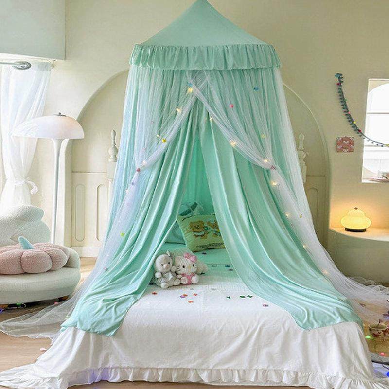 热销新款顶棚圆顶床罩穹顶蚊帐双层挂防蚊遮光窗帘网窗帘床罩,床上用品,蚊帐,淘宝优惠券,粉丝福利购,淘宝优惠卷