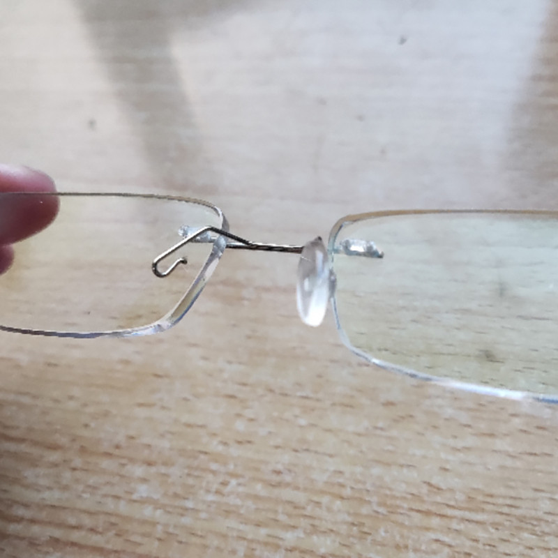 速发无框切边眼镜架近视眼镜鼻托透明正圆椭圆形卡式托叶硅胶软舒