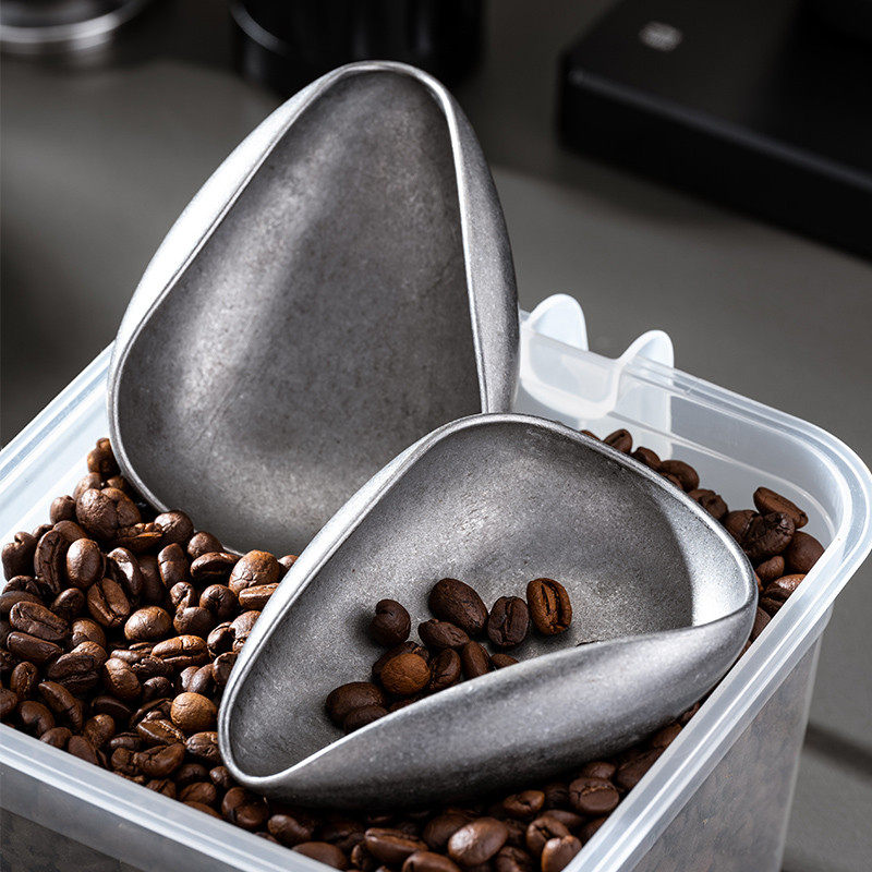 做旧咖啡豆称盘咖啡称豆碟分装盘子意式电子秤称重接豆盘量杯金属