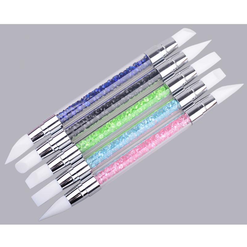 Nail Art Brush Sculpture Pen For Emboss Carving Tips UV Nail