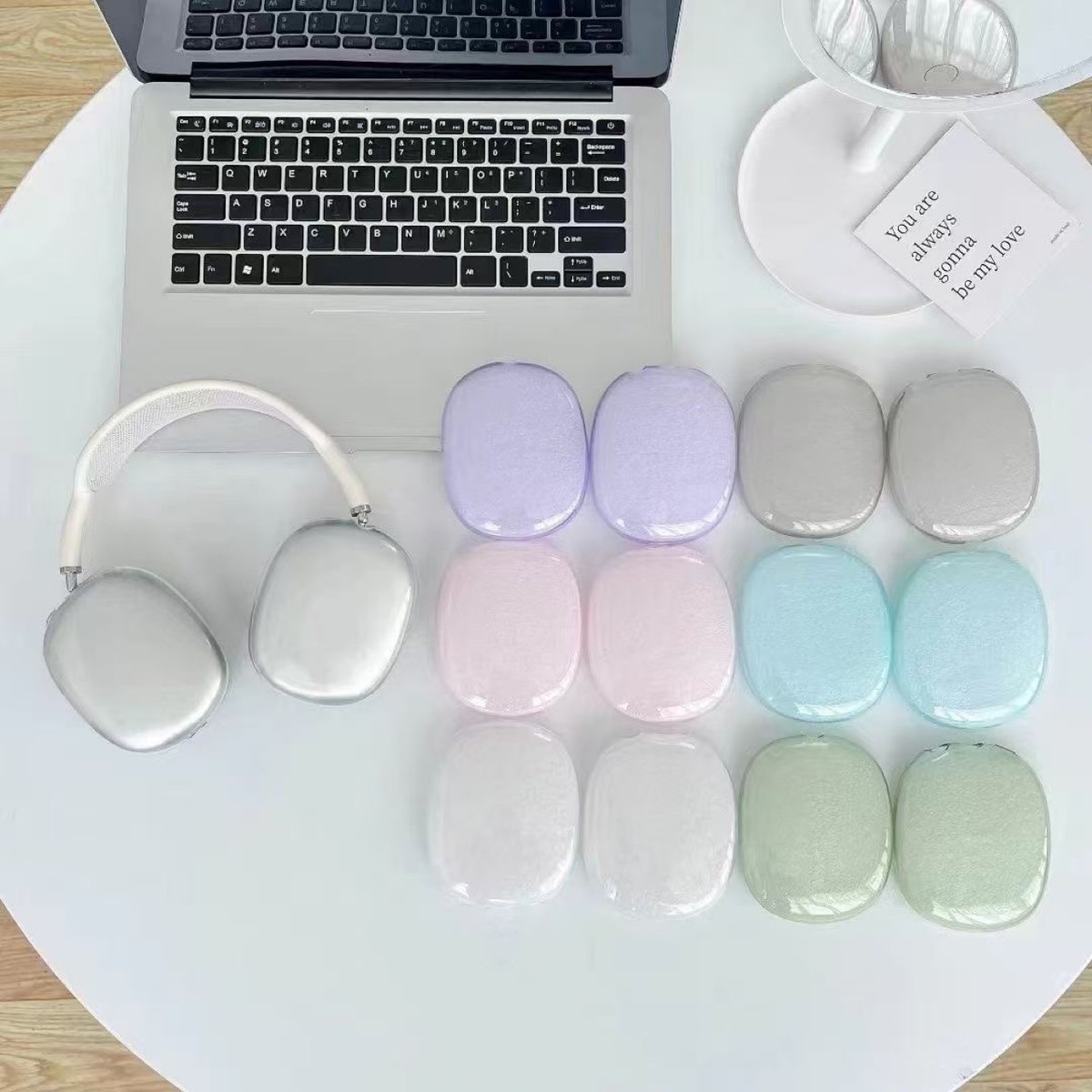 适用苹果Airpods MAX耳机保护壳头戴式MAX保护套简约透明耳罩透色