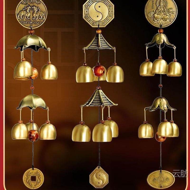 代发铜风铃挂饰门饰创意金属铃铛家居店铺用门铃2层6铃中式古典装