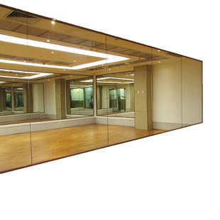 定做镜子全身镜超大贴墙浮法玻璃定制瑜伽舞蹈厂家健身房银镜室