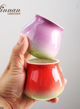 Minnan皿喃陶瓷釉下彩手冲意式渐变色浓缩色彩感官闻香咖啡品鉴杯