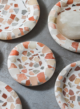 PRANSITO元渡厚饼托盘北欧矿石托盘置物香薰摆件收纳盘烛台盘展示