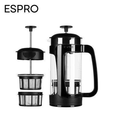 加拿大ESPRO手冲法压咖啡壶双层过滤硼硅玻璃家用压滤咖啡壶P3