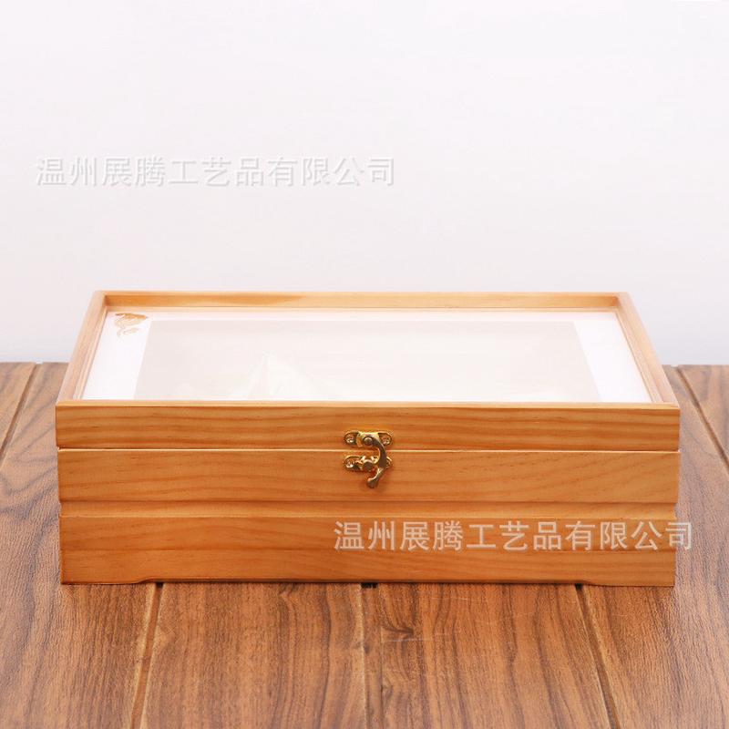 厂家直供臻品鱼胶包装盒长方形松木花胶礼品盒高档鱼胶展示盒空盒