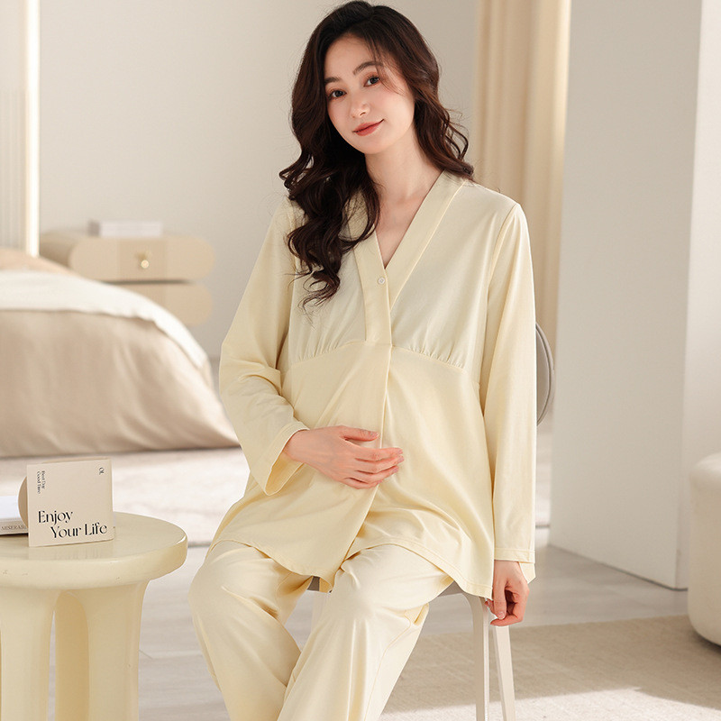 柔软型月子服孕妇睡衣怀孕期家居纯棉产后产妇2025新款夏季可哺乳