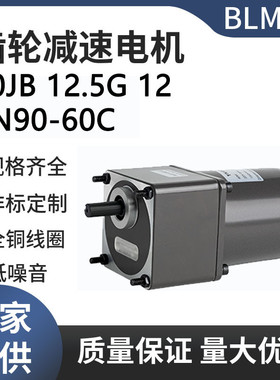 微型单相交流齿轮减速电机马达4极电动机YN90-60C/90JB12.5G12