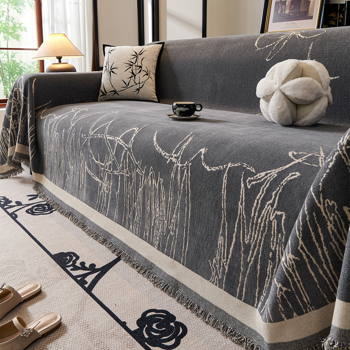 一整张沙发巾全盖布2025法式新款四季通用轻奢高级感沙发套罩毯子