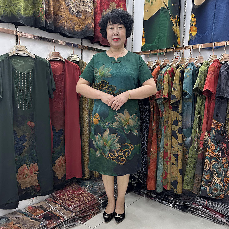 四十五岁女人夏款改良时尚女盘扣大码定位花洋气妈妈装,女装/女士精品,中老年女装,淘宝优惠券,粉丝福利购,淘宝优惠卷